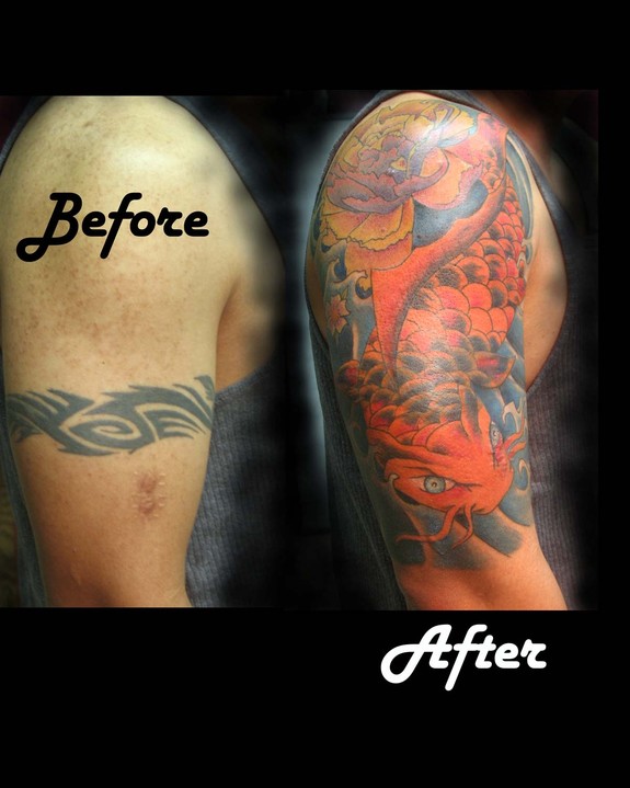 Oriental half sleeve cover up by Caroline Evans TattooNOW